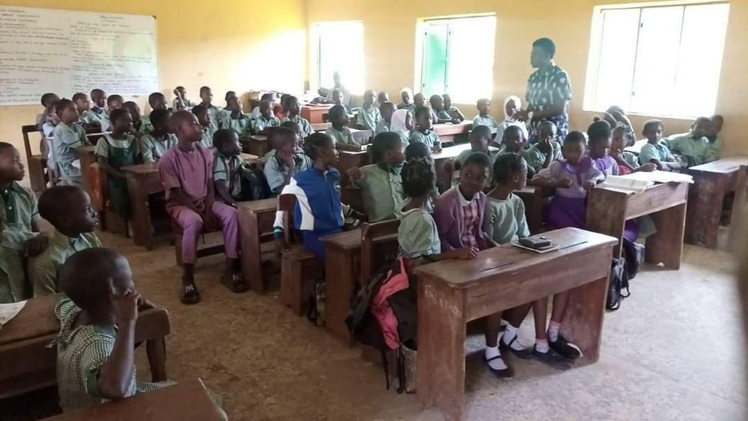 Classroom education program in progress